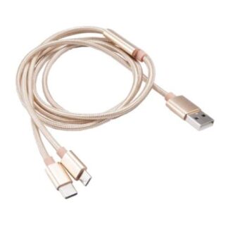 Akasa 2-in-1 USB 2.0 Type-A to Micro-B /  Type-C Cable