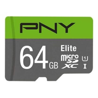 PNY microSDXC Elite 64GB Micro SDXC Card with SD Adapter