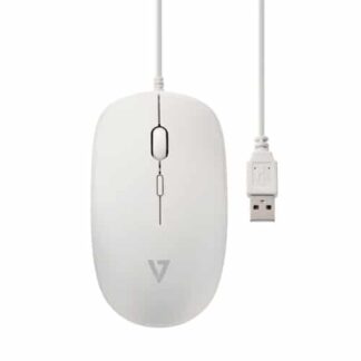 V7 Low Profile USB Optical Mouse - White