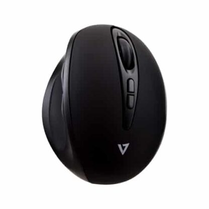 V7 Wireless Ergonomic 7-Button/Adjustable DPI Mouse- MW400 - Black