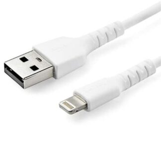 StarTech.com 2m USB A to Lightning Cable - Durable White USB Type A to Lightning Connector Charge and Sync Charger Cord - Rugged w/Aramid Fiber - Apple MFI Certified - iPad Air iPhone 11