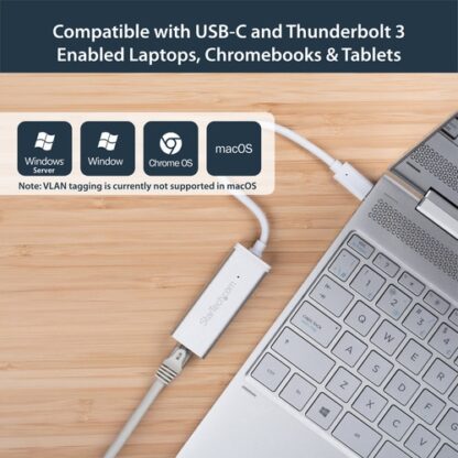 StarTech.com USB-C to Gigabit Network Adapter - Silver
