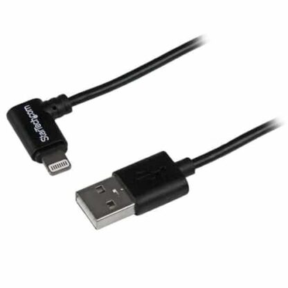 StarTech.com 2 m (6 ft.) USB to Lightning Cable - Right Angle iPhone / iPad / iPod Charger Cable - 90 Degree Lightning to USB Cable - Apple MFi Certified - Black