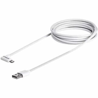 StarTech.com 2 m (6 ft.) USB to Lightning Cable - Right Angle iPhone / iPad / iPod Charger Cable - 90 Degree Lightning to USB Cable - Apple MFi Certified - White
