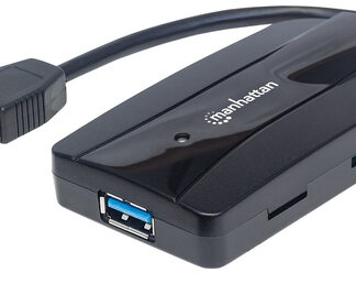 Manhattan USB-A 3-Port Hub and Card Reader/Writer