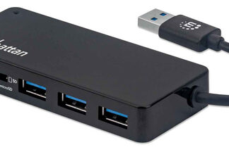Manhattan USB-A 3-Port Hub with Card Reader