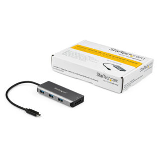 StarTech.com 3-Port USB-C Hub with SD Card Reader - 10Gbps - 3x USB-A