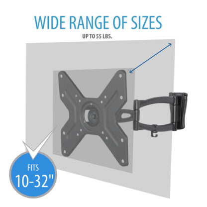 V7 Low Profile Articulating Wall Mount for Displays 10" to 32"