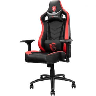 MSI MAG CH110 Gaming Chair 'Black and red with carbon fiber design