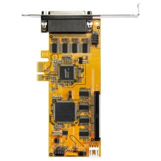StarTech.com 8-Port PCI Express RS232 Serial Adapter Card - PCIe RS232 Serial Card - 16C1050 UART - Low Profile Serial DB9 Controller/Expansion Card - 15kV ESD Protection - Windows/Linux