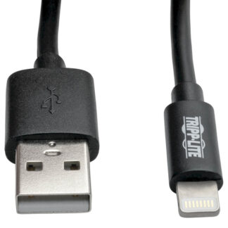 Tripp Lite M100-004COIL-BK USB-A to Lightning Sync/Charge Coiled Cable