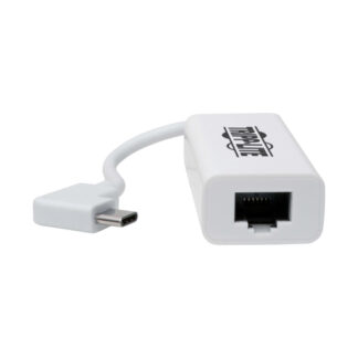 Tripp Lite U436-06N-GBW-RA USB-C to Gigabit Network Adapter with Right Angle USB-C