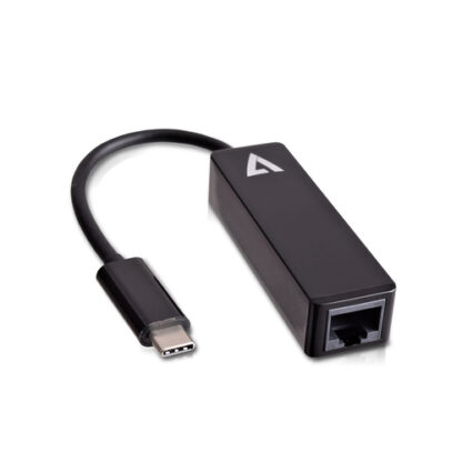 V7 Black USB Video Adapter USB-C Male to RJ45 Male