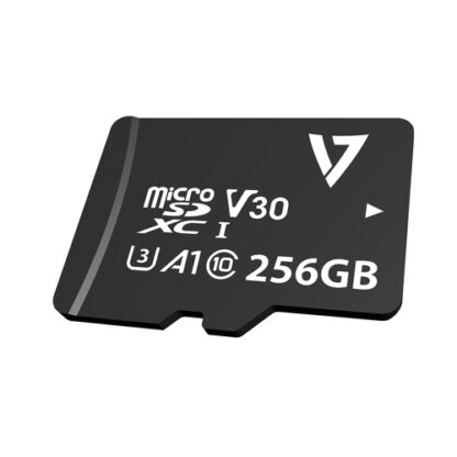 V7 256GB U3 V30 A1 Micro SDXC Card CL10 UHD + Adapter