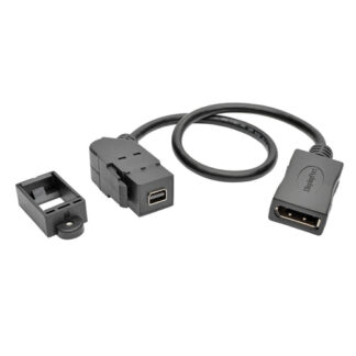 Tripp Lite P169-001-KPA-BK Mini DisplayPort to DisplayPort Keystone/Panel Mount Adapter Cable (F/F)