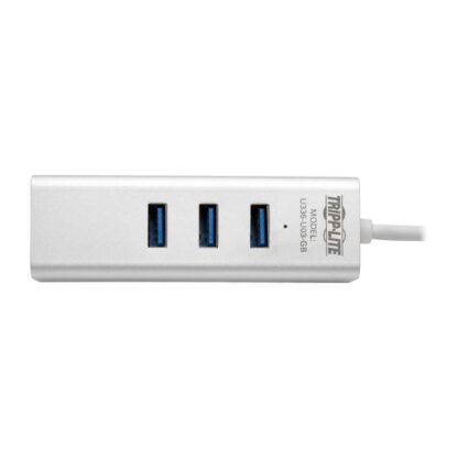 Tripp Lite U336-U03-GB USB 3.0 SuperSpeed to Gigabit Ethernet NIC Network Adapter with 3 Port USB 3.0 Hub