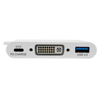 Tripp Lite U444-06N-DU-C USB-C to DVI Adapter with USB-A Port and PD Charging