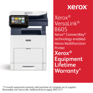 Xerox VersaLink B605 A4 56ppm Duplex Copy/Print/Scan/Fax Sold PS3 PCL5e/6 2 Trays 700 Sheets (SUPPORTS OPTIONAL FINISHER/MAILBOX)