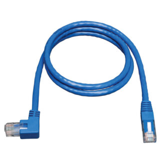 Tripp Lite N204-003-BL-LA Left-Angle Cat6 Gigabit Molded UTP Ethernet Cable (RJ45 Left-Angle M to RJ45 M)