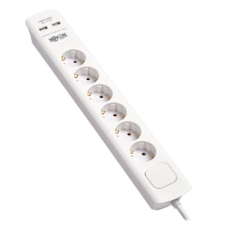 Tripp Lite TLP6G18USB 6-Outlet Surge Protector with USB Charging - German Type F Schuko Outlets