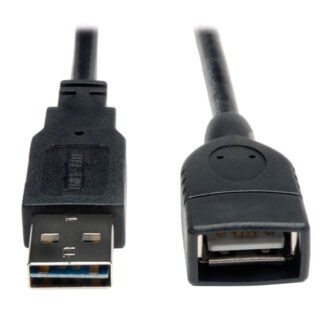 Tripp Lite UR024-001 Universal Reversible USB 2.0 Extension Cable (Reversible A to A M/F)