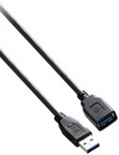 V7 Black USB Extension Cable USB 3.0 A Female to USB 3.0 A Male 1.8m 6ft
