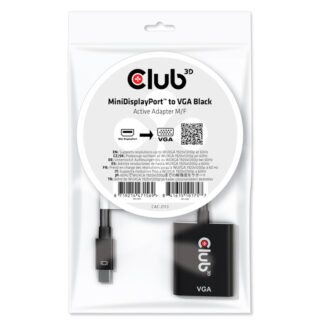 CLUB3D MiniDisplayPort™ to VGA Black Active Adapter M/F