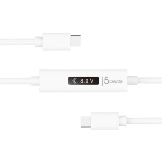 j5create JUCP14 USB-C™ 2.0 to USB-C™ Cable With OLED Dynamic Power Meter